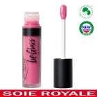 Rose  lvres 02 Lip Gloss PuroBIO Soie Royale Cure Soyeuse