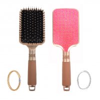 Brosse Plate Rubis en Strass Soie Royale BIO Cure Soyeuse