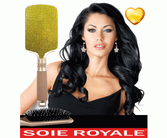 Brosse Lissante Dore en Strass des Stars