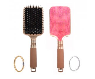 Brosse Plate Rose en Strass des Stars