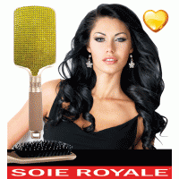 Brosse Plate Dore en Strass Soie Royale BIO Cure Soyeuse