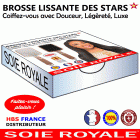 Brosse Plate Argent en Strass Soie Royale