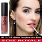 Rose  lvres Rose Pamplemousse 04 Lip Gloss PuroBIO Soie Royale Cure Soyeuse